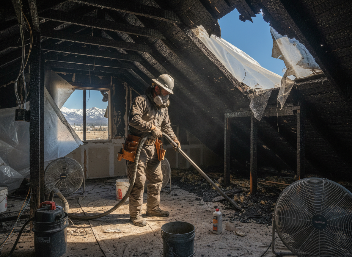 attic fire restoration in Sun Valley