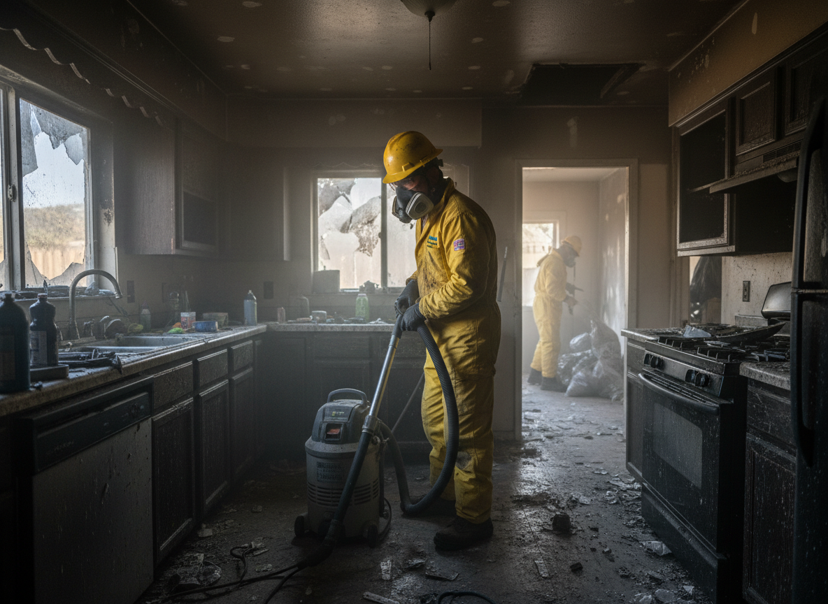 Fire damage clean up in Sun Valley