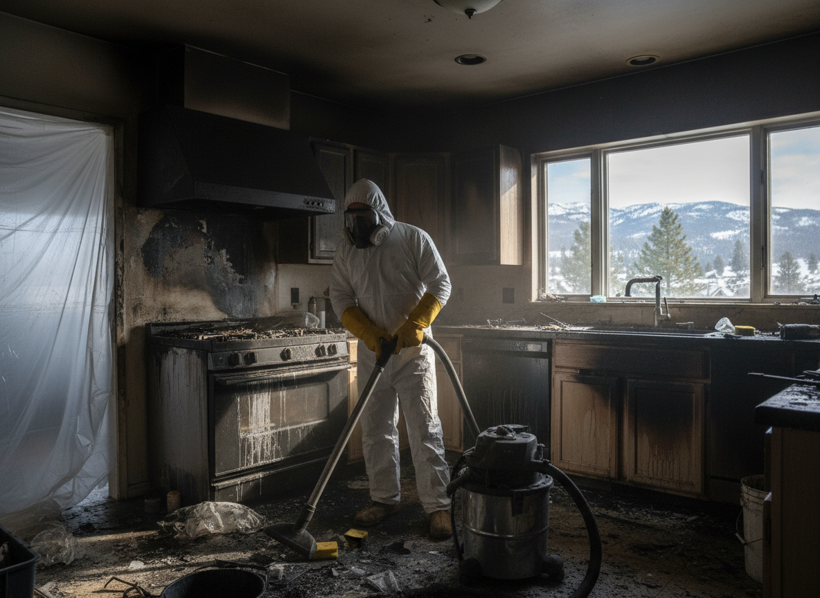 Kitchen fire cleanup in Sun Valley
